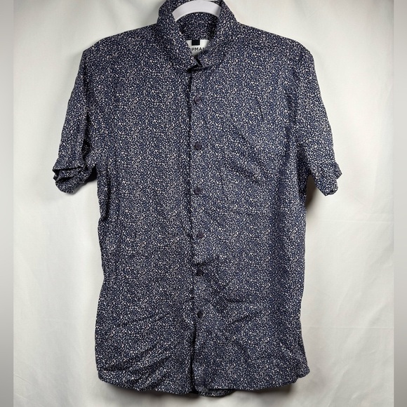 Topman Blue Casual Button Down Shirt M - Picture 1 of 5